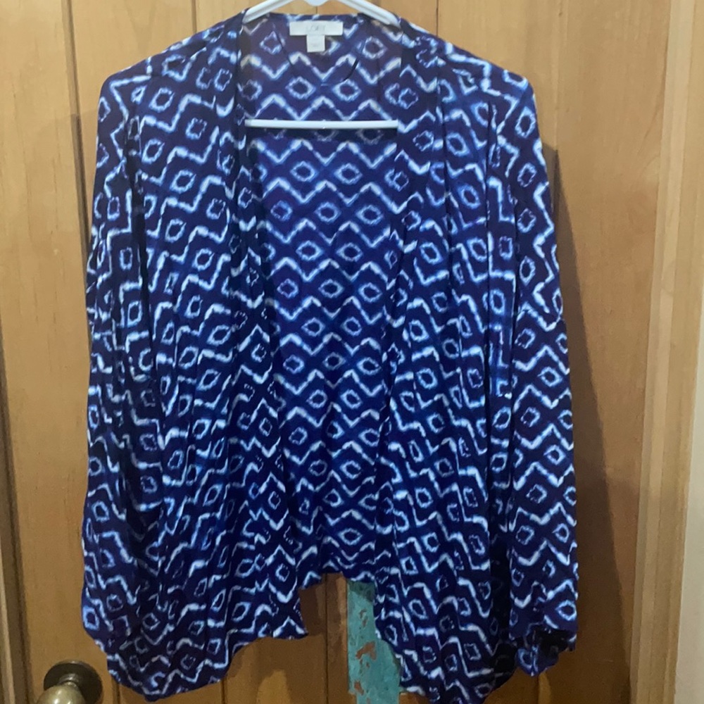 Loft Navy Blue Oversized Kimono